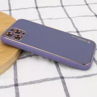 Шкіряний чохол Xshield для Apple iPhone 12 Pro Max (6.7") Сірий / Lavender Gray