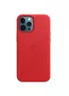Кожаный чехол Leather Case (AAA) with MagSafe and Animation для Apple iPhone 12 Pro Max (6.7") Red
