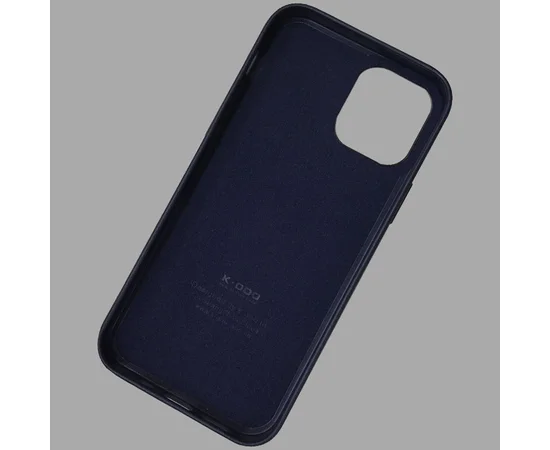 Шкіряний чохол K-Doo Noble Collection для Apple iPhone 12 Pro Max (6.7 ") Темно-синій
