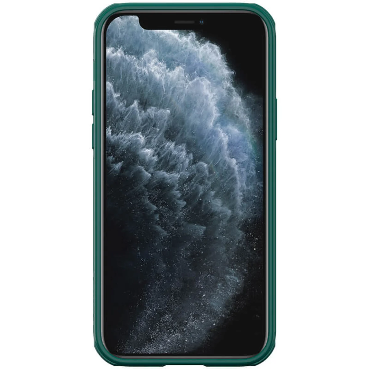 Карбонова накладка Nillkin Camshield (шторка на камеру) для Apple iPhone 12 Pro Max (6.7 ") Зелений / Dark Green