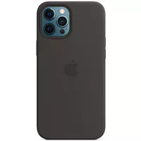 Чохол Silicone case (AAA) full with Magsafe and Animation для Apple iPhone 12 Pro Max (6.7 ") Чорний / Black