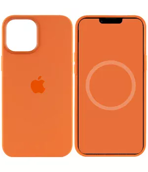 Чехол Silicone case (AAA) full with Magsafe and Animation для Apple iPhone 12 Pro Max (6.7") Оранжевый / Kumquat