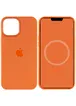 Чохол Silicone case (AAA) full with Magsafe and Animation для Apple iPhone 12 Pro Max (6.7 ") Помаранчевий / Kumquat
