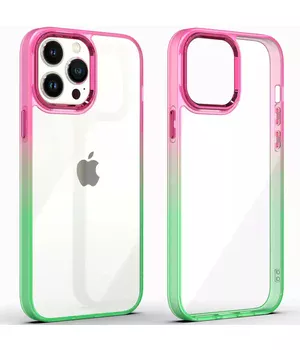 Чохол TPU+PC Fresh sip series для Apple iPhone 12 Pro Max (6.7") Салатовий / Рожевий