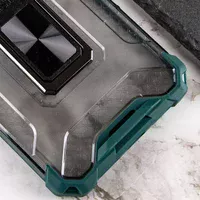 Ударопрочный чехол Transformer CrystalRing для Apple iPhone 12 Pro Max (6.7") Темно-зеленый