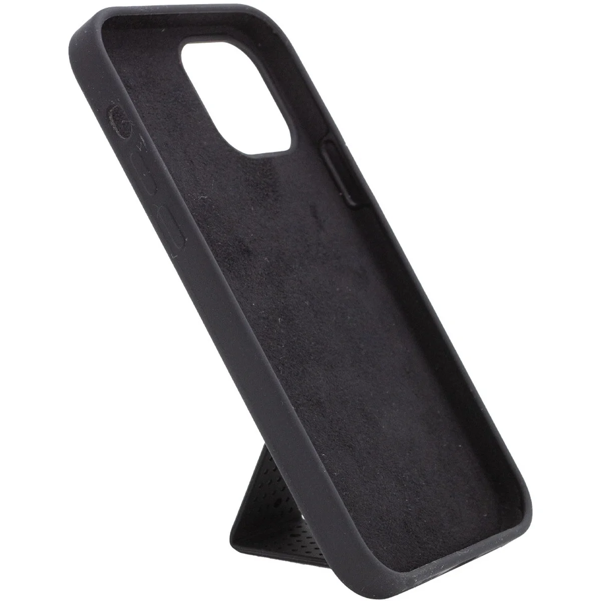 Чехол Silicone Case Hand Holder для Apple iPhone 12 Pro Max (6.7") Черный / Black