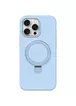 Чохол Silicone Case Full Protective NO LOGO with Ring для Apple iPhone 12 Pro Max (6.7") Blue