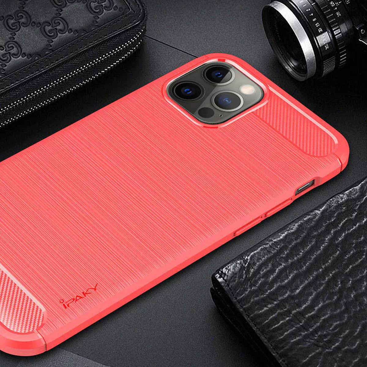 TPU чехол iPaky Slim Series для Apple iPhone 12 Pro Max (6.7") Красный