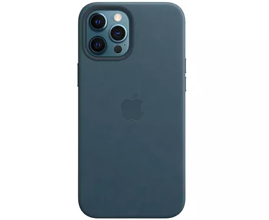 Шкіряний чохол Leather Case (AAA) з MagSafe and Animation для Apple iPhone 12 Pro Max (6.7") Indigo Blue