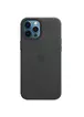 Кожаный чехол Leather Case (AAA) with MagSafe and Animation для Apple iPhone 12 Pro Max (6.7") Black