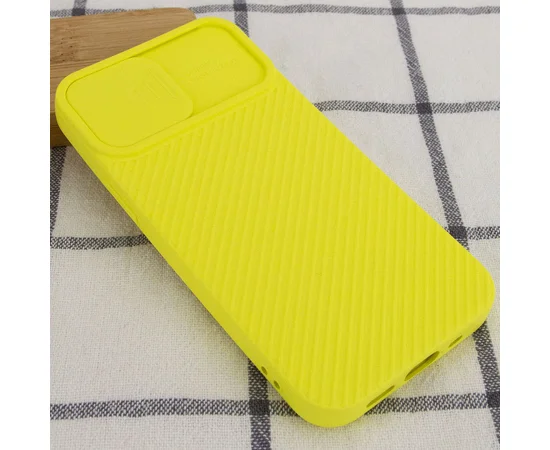 Чехол Camshield Square TPU со шторкой для камеры для Apple iPhone 12 Pro Max (6.7") Желтый