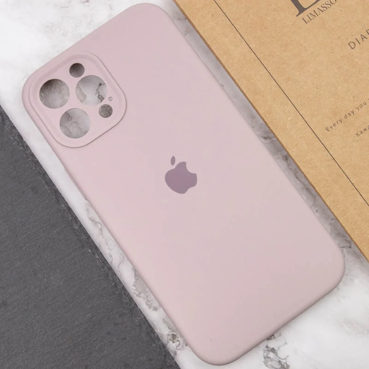 Чохол Silicone Case Full Camera Protective (AA) для Apple iPhone 12 Pro Max (6.7 ") Сірий / Lavender