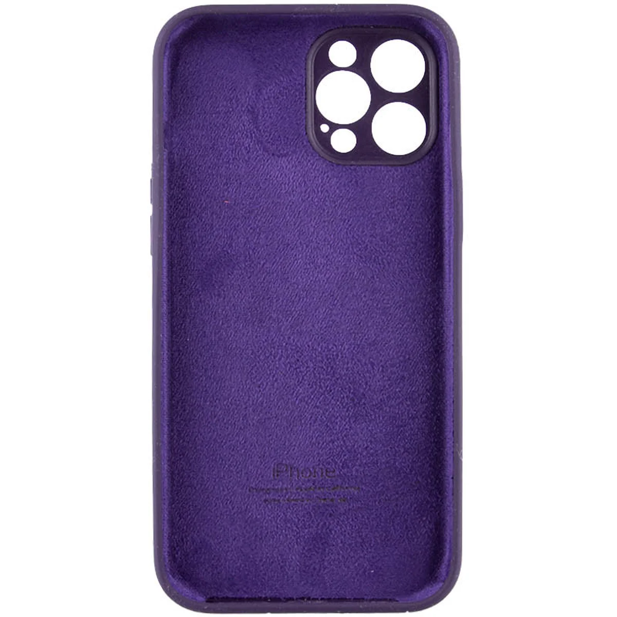 Чехол Silicone Case Full Camera Protective (AA) для Apple iPhone 12 Pro Max (6.7") Фиолетовый / Elderberry / PVH