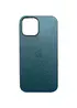 Кожаный чехол Leather Case (AAA) with MagSafe and Animation для Apple iPhone 12 Pro Max (6.7") Green