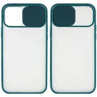 Чехол Camshield mate TPU со шторкой для камеры для Apple iPhone 12 Pro Max (6.7") Зеленый
