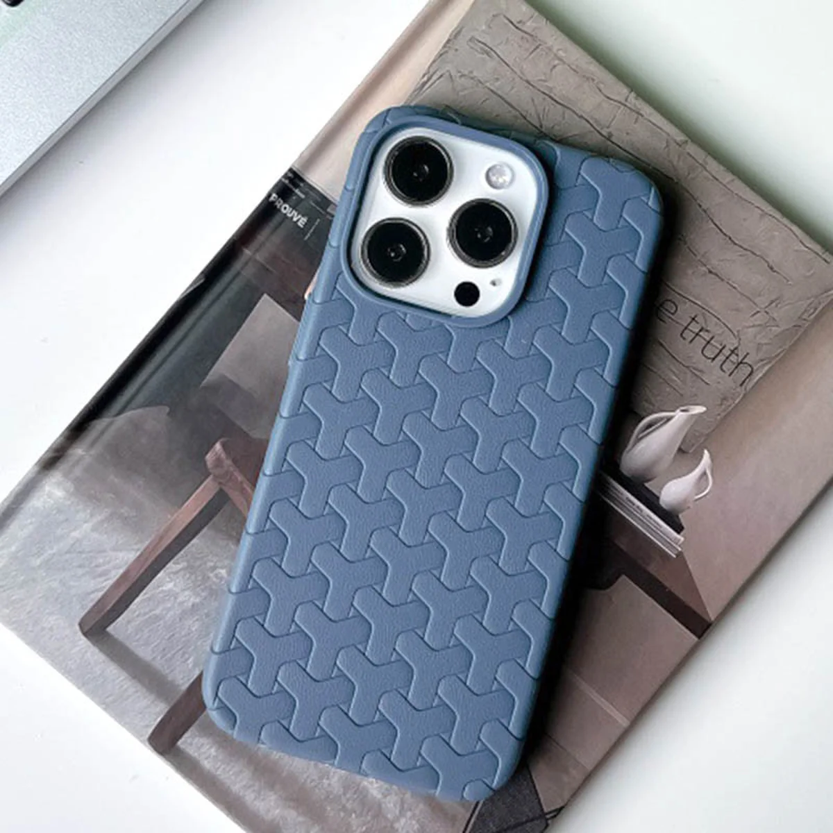 Чехол TPU Weaving для Apple iPhone 12 Pro Max (6.7") Blue