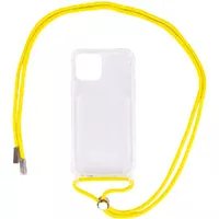 Чохол TPU Crossbody Transparent для Apple iPhone 12 Pro Max (6.7 ") Жовтий