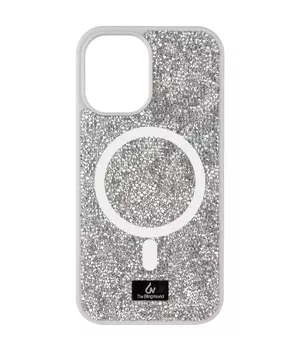 TPU чехол Bling World Rock Diamond with MagSafe для Apple iPhone 12 Pro Max (6.7") Silver