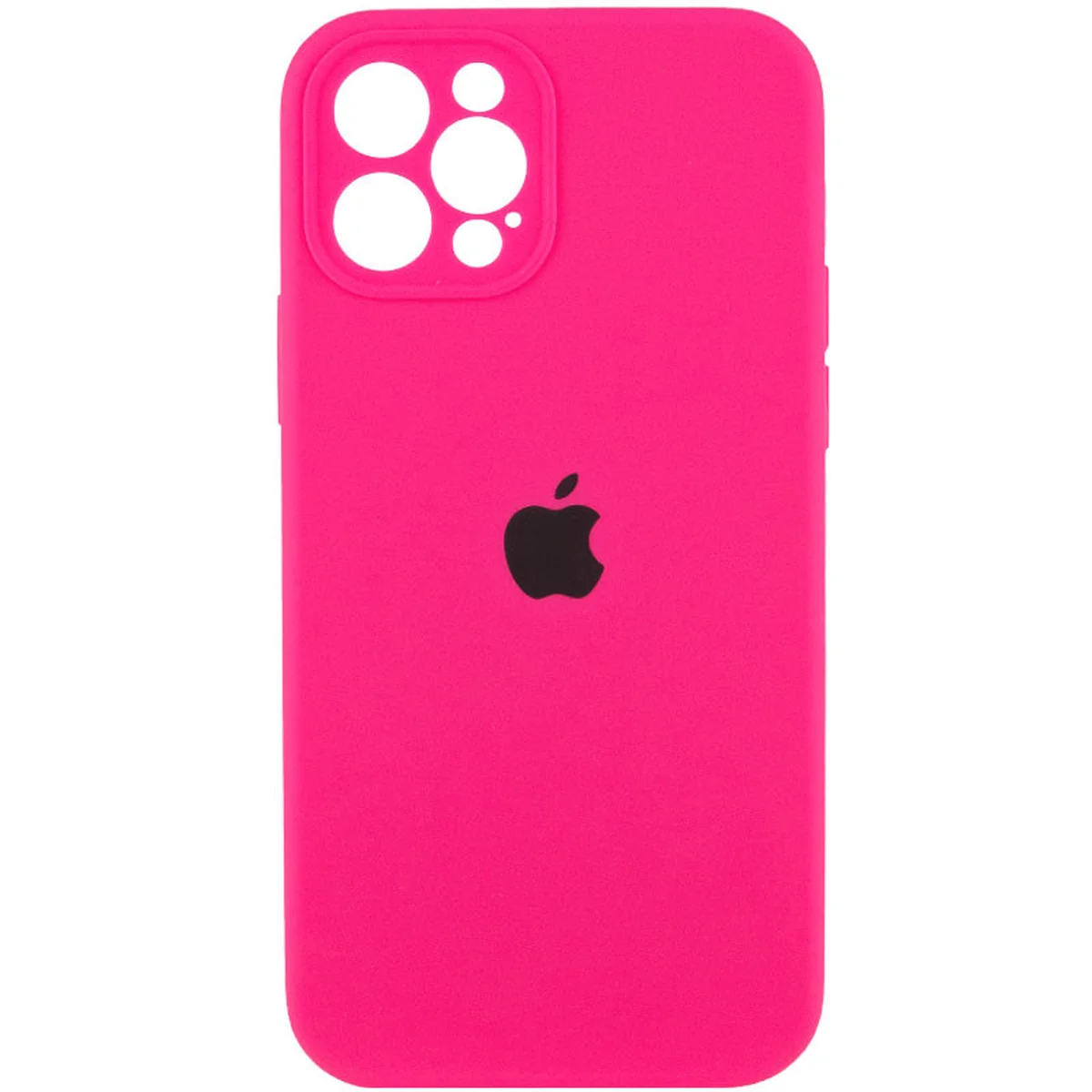 Чохол Silicone Case Full Camera Protective (AA) для Apple iPhone 12 Pro Max (6.7 ") Рожевий / Barbie pink