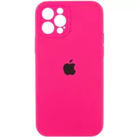 Чохол Silicone Case Full Camera Protective (AA) для Apple iPhone 12 Pro Max (6.7 ") Рожевий / Barbie pink