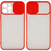 Чехол Camshield mate TPU со шторкой для камеры для Apple iPhone 12 Pro Max (6.7") Красный