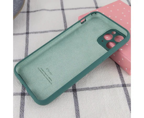 Чохол Silicone Case Full Camera Protective (AA) для Apple iPhone 12 Pro Max (6.7 ") Зелений / Pine green
