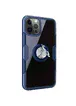 TPU + PC чохол Deen CrystalRing for Magnet (opp) для Apple iPhone 12 Pro Max (6.7 ") Безбарвний / Темно-синій
