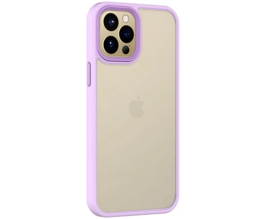 TPU+PC чехол Metal Buttons для Apple iPhone 12 Pro Max (6.7") Сиреневый