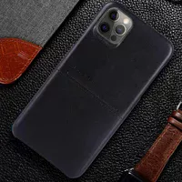 Кожаная накладка G-Case Cardcool Series для Apple iPhone 12 Pro Max (6.7") Черный