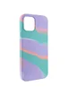 Чохол Silicone case full Aquarelle для Apple iPhone 12 Pro Max (6.7") Бірюзово-бузковий
