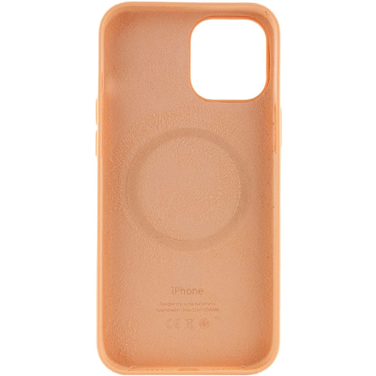 Чохол Silicone case (AAA) full with Magsafe and Animation для Apple iPhone 12 Pro Max (6.7 ") Помаранчевий / Cantaloupe