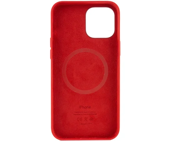 Чохол Silicone case (AAA) full with Magsafe and Animation для Apple iPhone 12 Pro Max (6.7 ") Червоний / Red