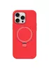 Чохол Silicone Case Full Protective NO LOGO with Ring для Apple iPhone 12 Pro Max (6.7") Red