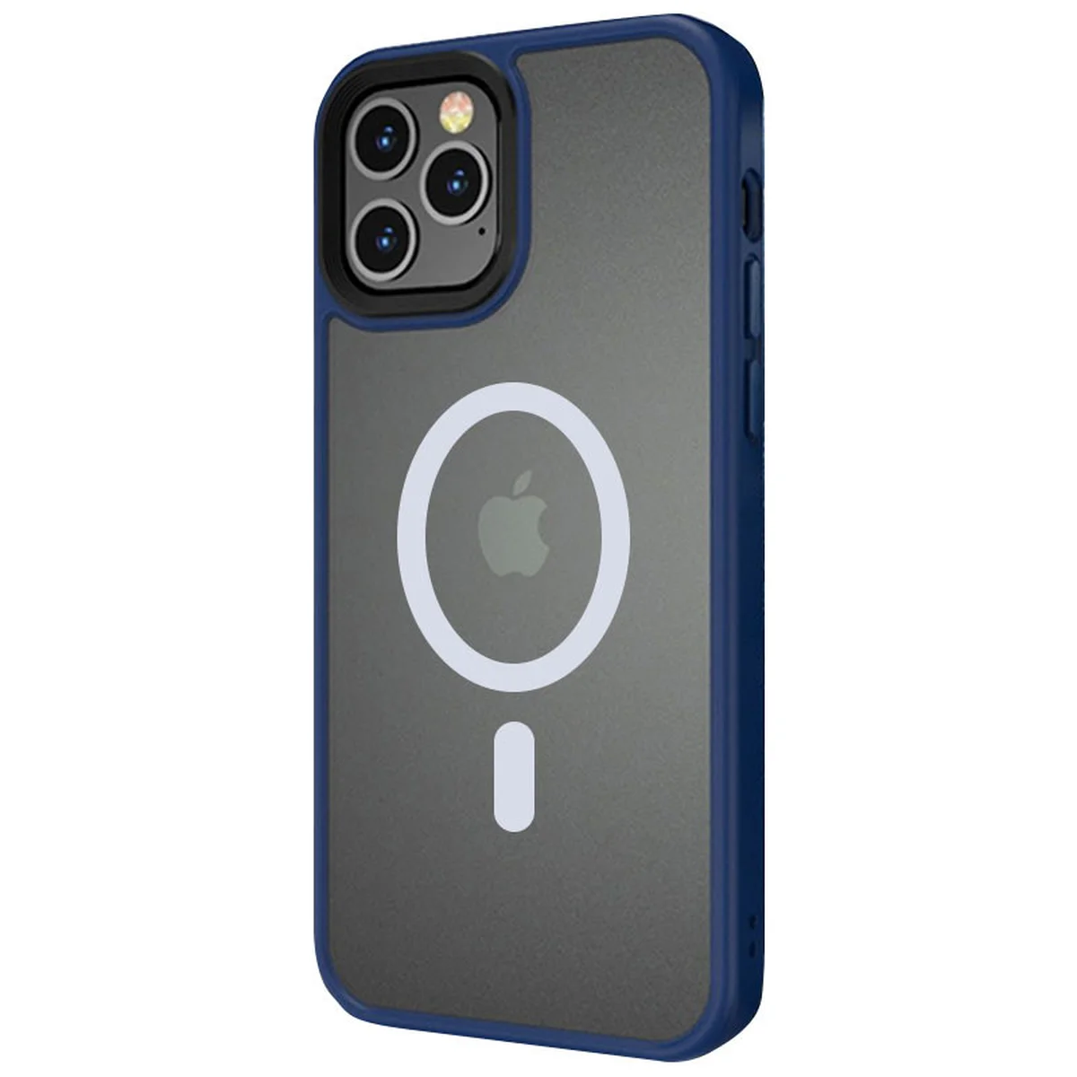 TPU+PC чохол Metal Buttons with MagSafe для Apple iPhone 12 Pro Max (6.7") Синій