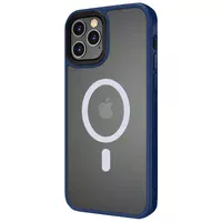 TPU+PC чохол Metal Buttons with MagSafe для Apple iPhone 12 Pro Max (6.7") Синій