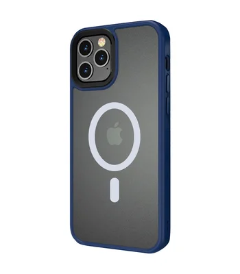 TPU+PC чехол Metal Buttons with MagSafe для Apple iPhone 12 Pro Max (6.7") Синий