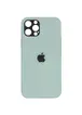 TPU+Glass чехол GLOSSY Logo Full camera для Apple iPhone 12 Pro Max (6.7") Мятный