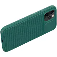 Карбонова накладка Nillkin Camshield (шторка на камеру) для Apple iPhone 12 Pro Max (6.7 ") Зелений / Dark Green