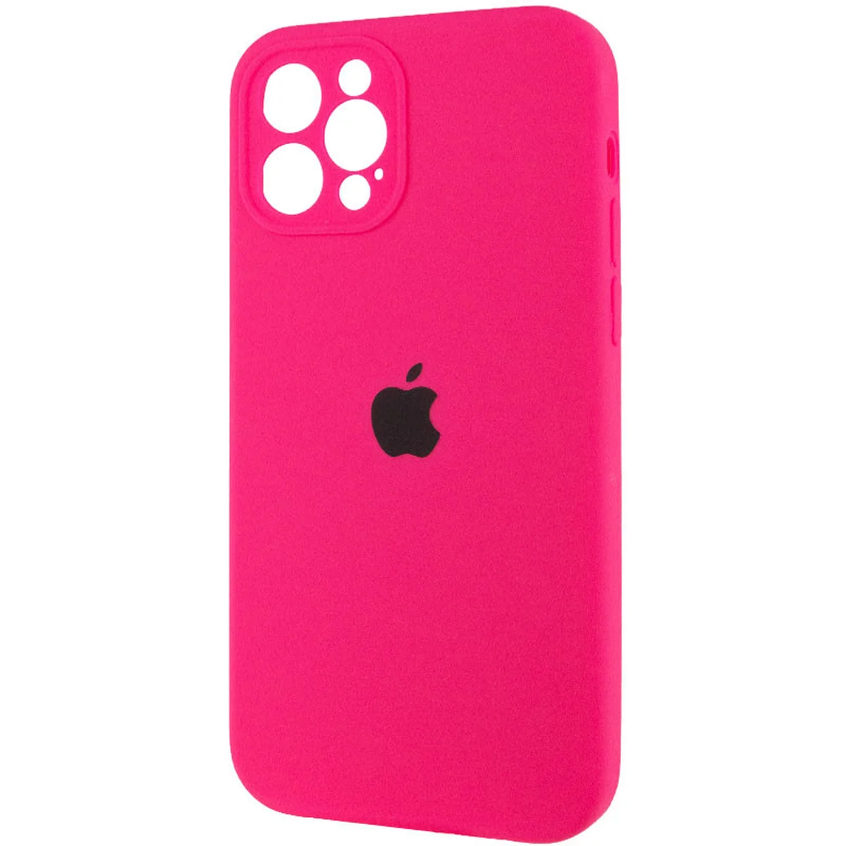 Чохол Silicone Case Full Camera Protective (AA) для Apple iPhone 12 Pro Max (6.7 ") Рожевий / Barbie pink