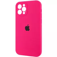 Чохол Silicone Case Full Camera Protective (AA) для Apple iPhone 12 Pro Max (6.7 ") Рожевий / Barbie pink