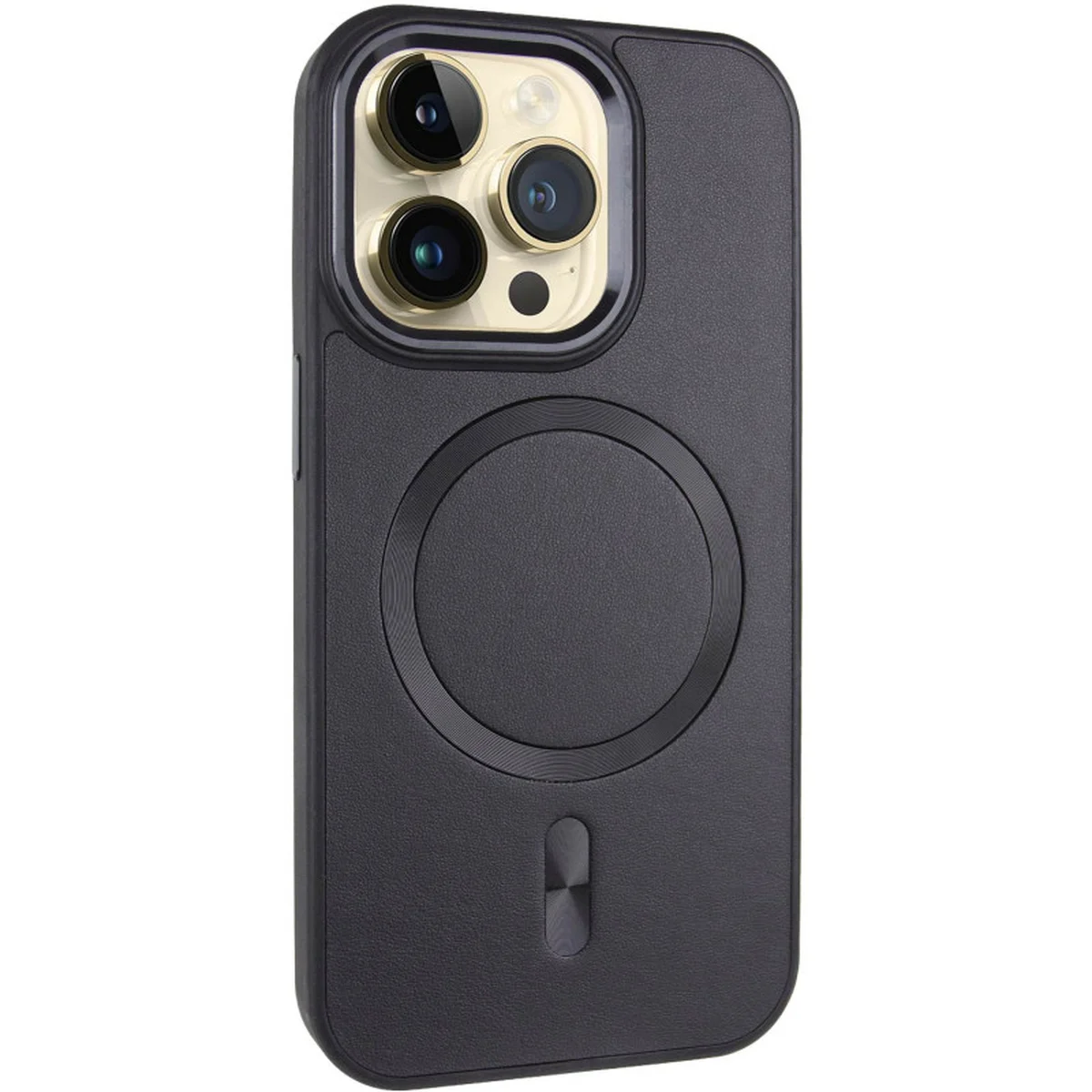 Кожаный чехол SnapCase with MagSafe для Apple iPhone 12 Pro Max (6.7") Black