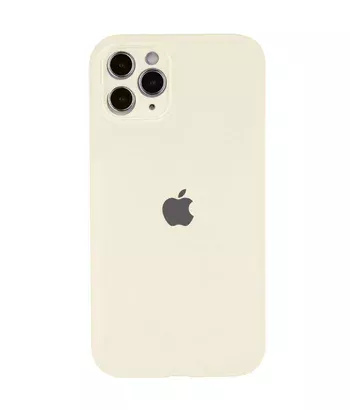Чохол Silicone Case Full Camera Protective (AA) Apple iPhone 12 Pro Max (6.7") Бежевий / Antique White