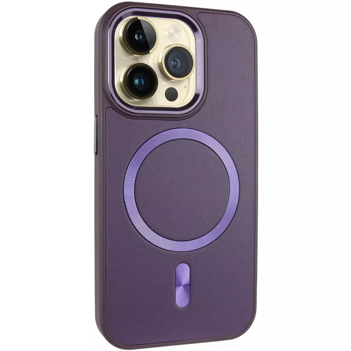 Шкіряний чохол SnapCase with MagSafe для Apple iPhone 12 Pro Max (6.7") Dark Purple