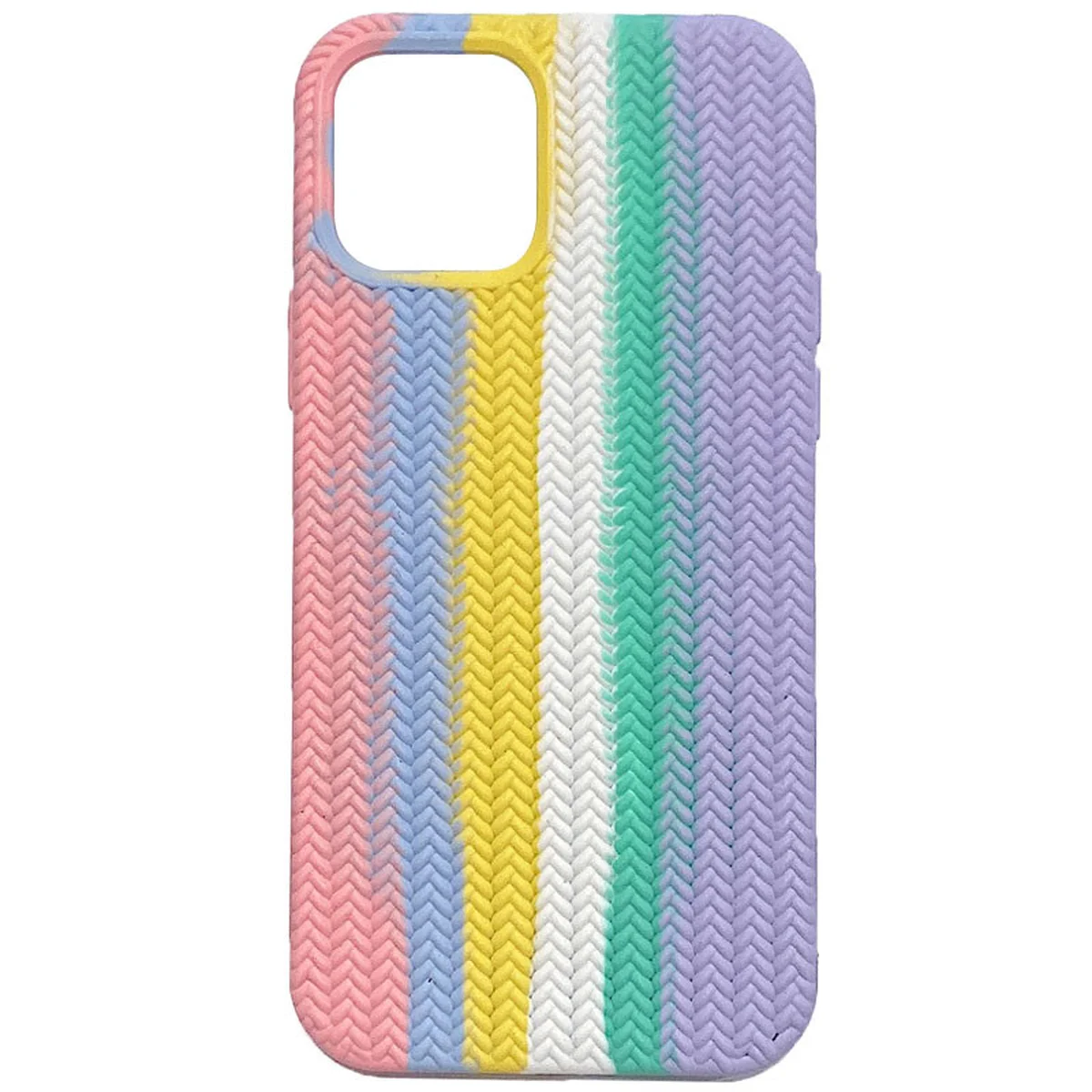 Чехол Silicone case Full Braided для Apple iPhone 12 Pro Max (6.7") Розовый / Сиреневый