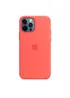 Чохол Silicone case (AAA) full with Magsafe and Animation для Apple iPhone 12 Pro Max (6.7 ") Помаранчевий / Pink citrus