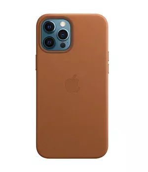 Кожаный чехол Leather Case (AAA) with MagSafe and Animation для Apple iPhone 12 Pro Max (6.7") Saddle Brown