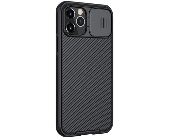 Карбонова накладка Nillkin Camshield (шторка на камеру) для Apple iPhone 12 Pro Max (6.7 ") Чорний / Black