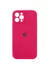 Чехол Silicone Case Full Camera Protective (AA) для Apple iPhone 12 Pro Max (6.7") Красный / Rose Red