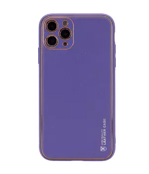 Кожаный чехол Xshield для Apple iPhone 12 Pro Max (6.7") Фиолетовый / Ultra Violet