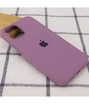 Чехол Silicone Case Full Protective (AA) для Apple iPhone 12 Pro Max (6.7") Лиловый / Lilac Pride